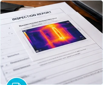 Thermal inspection photograph attached to a generic home insurance claim record